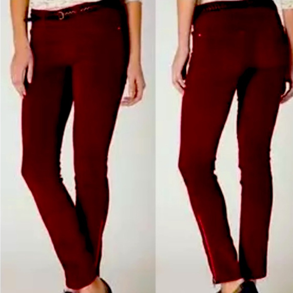 Pilot and the letterpress stet fit burgundy corduroy jeans Wm size 28
